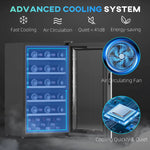 HOMCOM HOMCOM 41 Bottle Wine Cooler Fridge, Freestanding Wine Refrigerator - Wine Rack