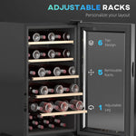HOMCOM HOMCOM 41 Bottle Wine Cooler Fridge, Freestanding Wine Refrigerator - Wine Rack