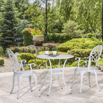 Outsunny Outsunny 3PCs Bistro Set, Aluminium Garden Table and Chairs - Bistro Sets