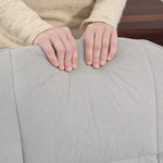 HOMCOM Swivel Recliner Chair With Footstool Wooden Base Home - HOMCOM - Home Symphony