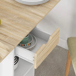 HOMCOM HOMCOM Foldable Dining Table 120x72 Drop Leaf Small Spaces - Dining Table