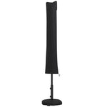 Outsunny Outsunny Parasol Cover, Patio Cantilever Cover, Banana Umbrella Cover, Black - Parasol