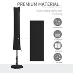 Outsunny Outsunny Parasol Cover, Patio Cantilever Cover, Banana Umbrella Cover, Black - Parasol