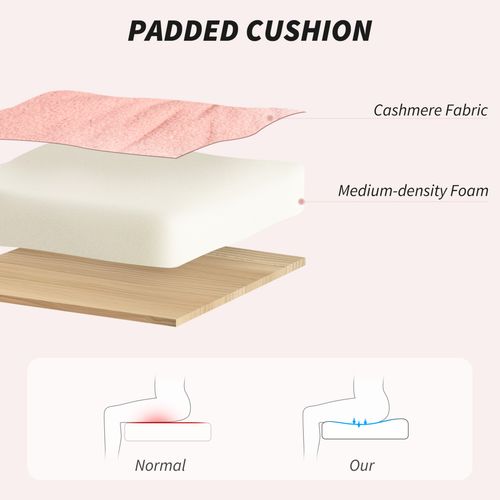 Upgrade your workspace with the HOMCOM Height Adjustable Upholstered Desk Chair, featuring soft padding and 360-degree swivel.