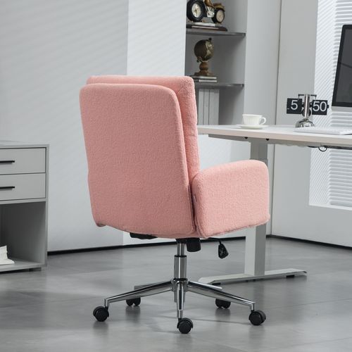 Enhance your workspace with the HOMCOM Height Adjustable Upholstered Desk Chair with Soft Padding and 360 Degree Swivel.