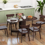 HOMCOM HOMCOM Oval Drop Leaf Table for Small Spaces - Dining Table