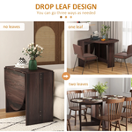 HOMCOM HOMCOM Oval Drop Leaf Table for Small Spaces - Dining Table