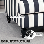 HOMCOM HOMCOM Accent Chair Extra Large Velvet Stripe Living Room - Accent Chair