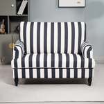 HOMCOM HOMCOM Accent Chair Extra Large Velvet Stripe Living Room - Accent Chair