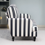 HOMCOM HOMCOM Accent Chair Extra Large Velvet Stripe Living Room - Accent Chair