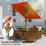 Outsunny Outsunny Wooden Patio Umbrella Market Parasol Outdoor Sunshade - Parasol