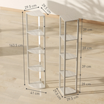 HOMCOM Corner Floor Lamp with Three Shelves and Dimmable Light by HOMCOM