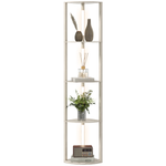 HOMCOM Corner Floor Lamp with Three Shelves and Dimmable Light by HOMCOM