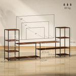 HOMCOM TV Stand For 60 Inch TV Industrial Shelves Home Use by HOMCOM