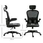 Vinsetto Mesh Chair Headrest 4D Lumbar Office by Vinsetto