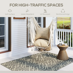 HOMCOM HOMCOM Easy-Cleaning Machine Washable Rug for Patio, Garden - Rug