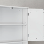 kleankin kleankin Wall Mounted Mirror Cabinet W/ Double Mirror Doors & Adjustable Shelf - Display Cabinet