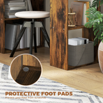 HOMCOM HOMCOM Computer Desk 120cm With 6 Shelves Bookshelf Space Saving Engineered Wood Home Office - Desk