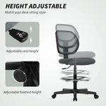 Vinsetto Swivel Mesh Chair 50 To 70 Cm With Footrest Office by Vinsetto
