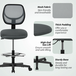 Vinsetto Vinsetto Swivel Mesh Chair 50 To 70 Cm With Footrest Office - Office Chair