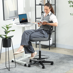 Vinsetto Vinsetto Swivel Mesh Chair 50 To 70 Cm With Footrest Office - Office Chair