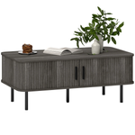 HOMCOM HOMCOM Coffee Table With Sliding Doors For Living Room - Coffee Table