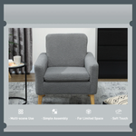 HOMCOM HOMCOM Accent Chair Wide Seat Teddy Fleece For Living Room - Accent Chair