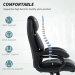 HOMCOM Office Chair 115-123 cm Spring Padding For Office by HOMCOM