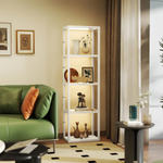 HOMCOM LED Floor Lamp 4-Tier Shelves Dimmable by HOMCOM