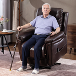 HOMCOM Massage Recliner Chair Wide Heat USB Home by HOMCOM