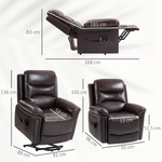 HOMCOM Massage Recliner Chair Wide Heat USB Home by HOMCOM