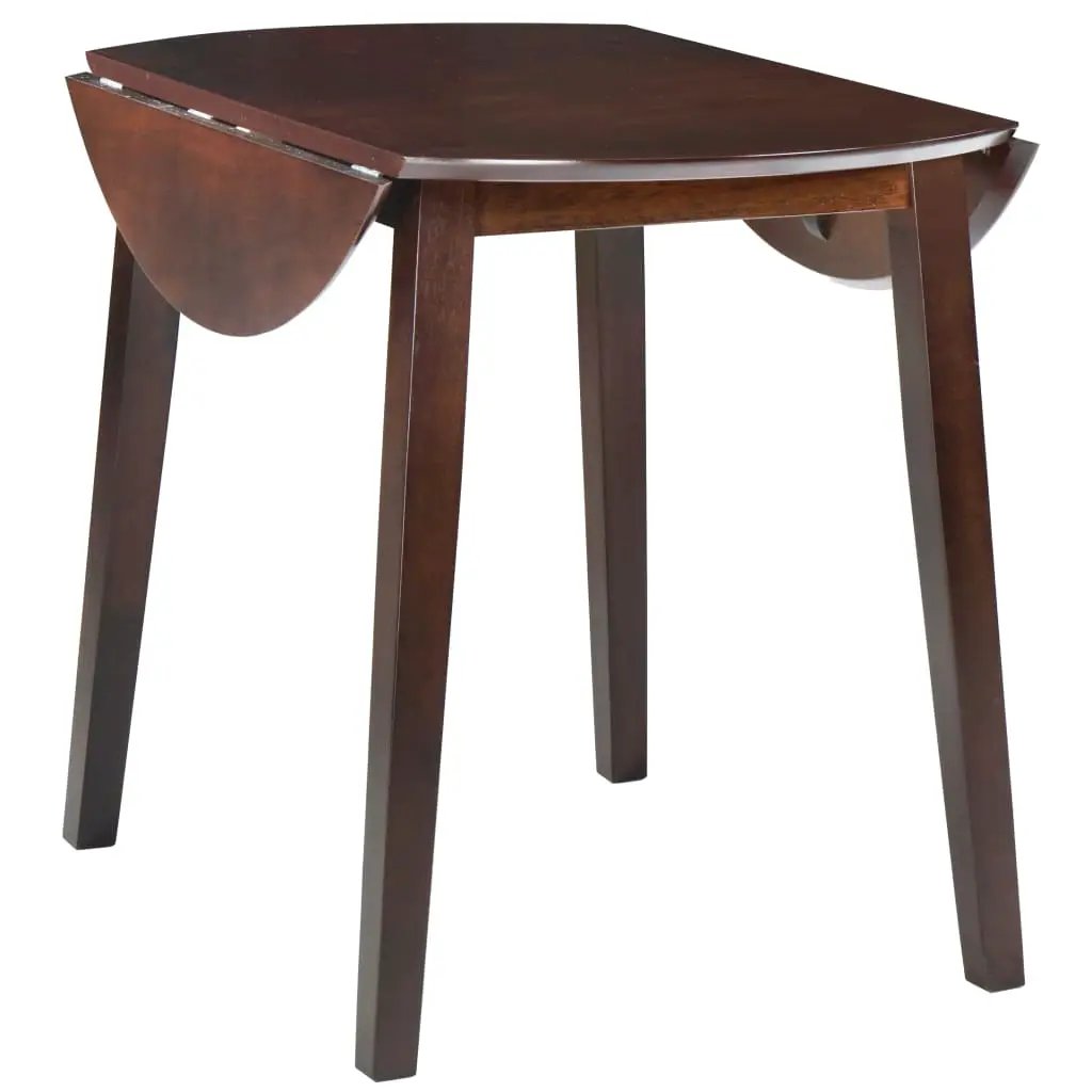 vidaXL vidaXL Drop-leaf Dining Table Round MDF Brown - Dining Table