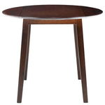 vidaXL vidaXL Drop-leaf Dining Table Round MDF Brown - Dining Table