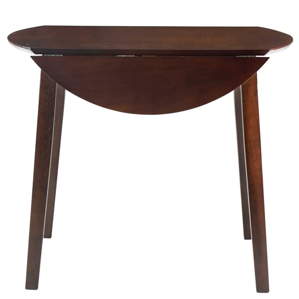 vidaXL vidaXL Drop-leaf Dining Table Round MDF Brown - Dining Table