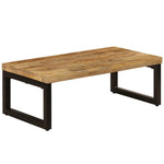 VidaXL Coffee Table 100x50x35 Cm Solid Mango Wood and Steel Frame Sturdy Living Room Centerpiece by vidaXL