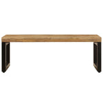 VidaXL Coffee Table 100x50x35 Cm Solid Mango Wood and Steel Frame Sturdy Living Room Centerpiece by vidaXL