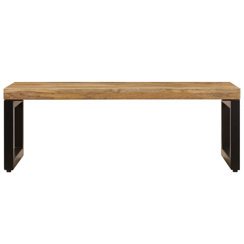VidaXL Coffee Table 100x50x35 Cm Solid Mango Wood and Steel Frame Sturdy Living Room Centerpiece by vidaXL