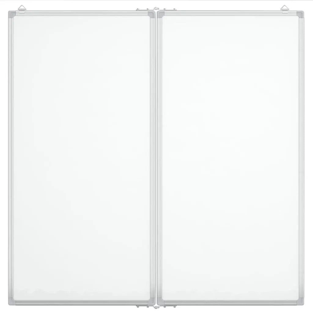 vidaXL vidaXL Magnetic Whiteboard Foldable 80x80x1.7 cm Aluminium - Whiteboard