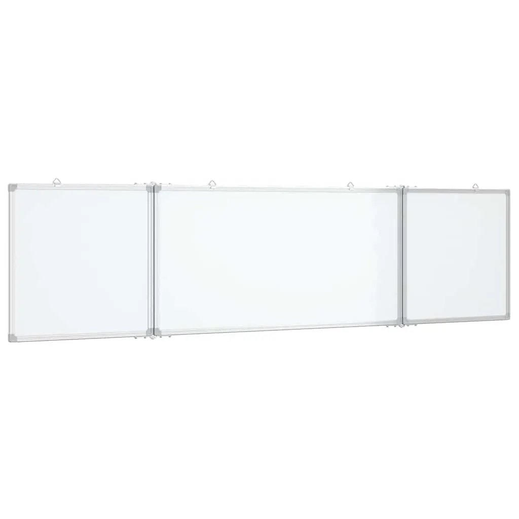 vidaXL vidaXL Magnetic Whiteboard Foldable 160x40x1.7 cm Aluminium - Whiteboard