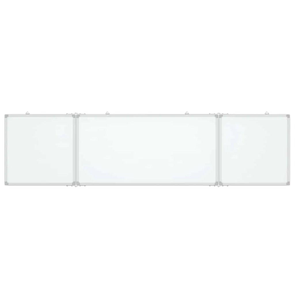 vidaXL vidaXL Magnetic Whiteboard Foldable 160x40x1.7 cm Aluminium - Whiteboard