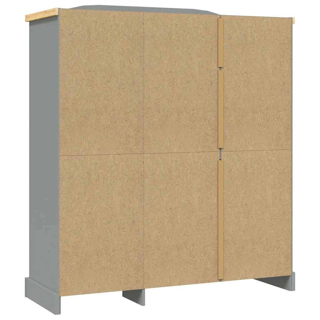vidaXL vidaXL Wardrobe Mexican Pine Corona Range 3 Doors Grey - Wardrobe