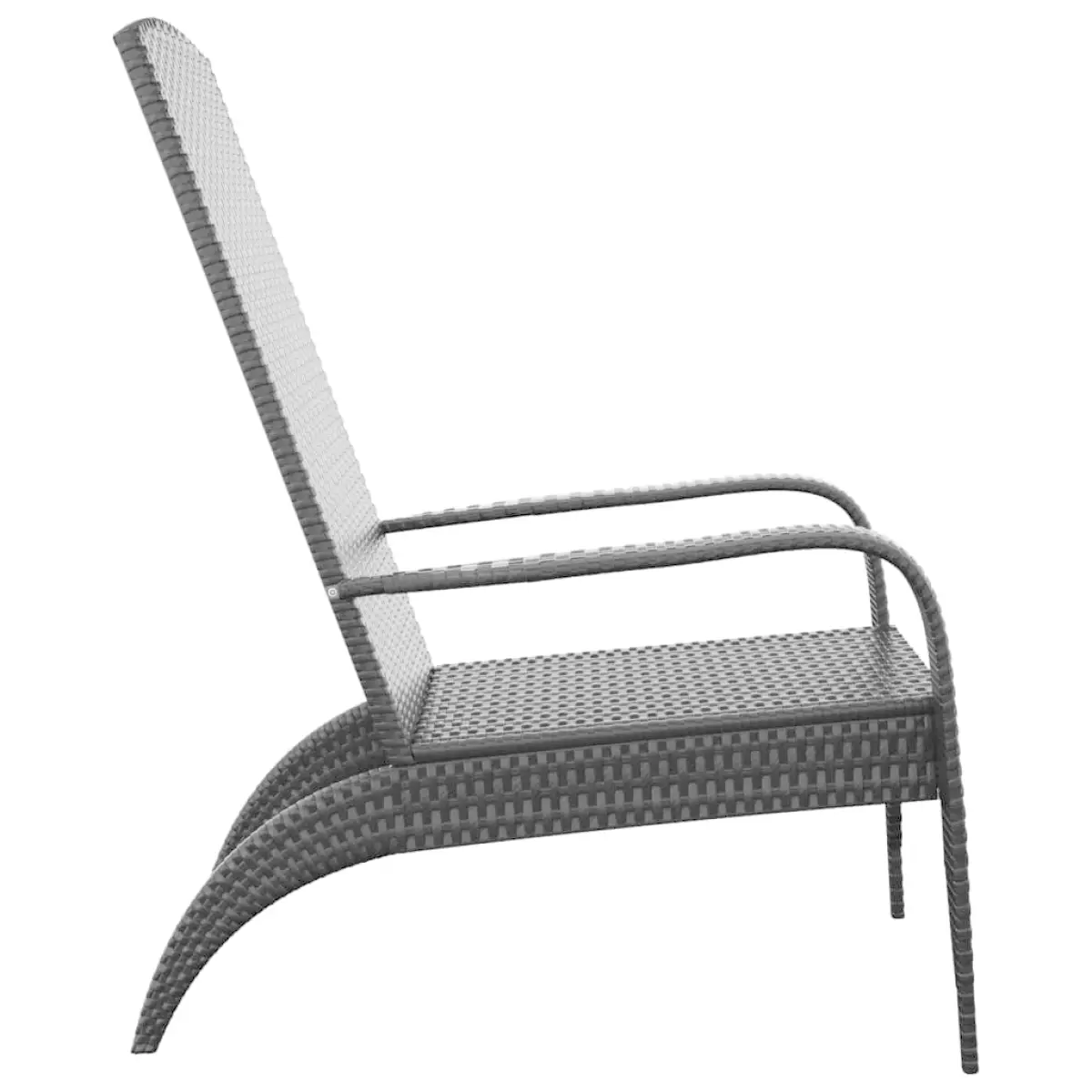 vidaXL vidaXL Garden Adirondack Chair Black Poly Rattan - Garden Chairs