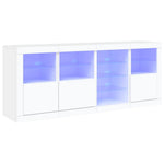 vidaXL vidaXL Sideboard with LED Lights White 164x37x67 cm - Sideboard