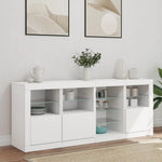 vidaXL vidaXL Sideboard with LED Lights White 164x37x67 cm - Sideboard