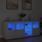 vidaXL vidaXL Sideboard with LED Lights White 164x37x67 cm - Sideboard