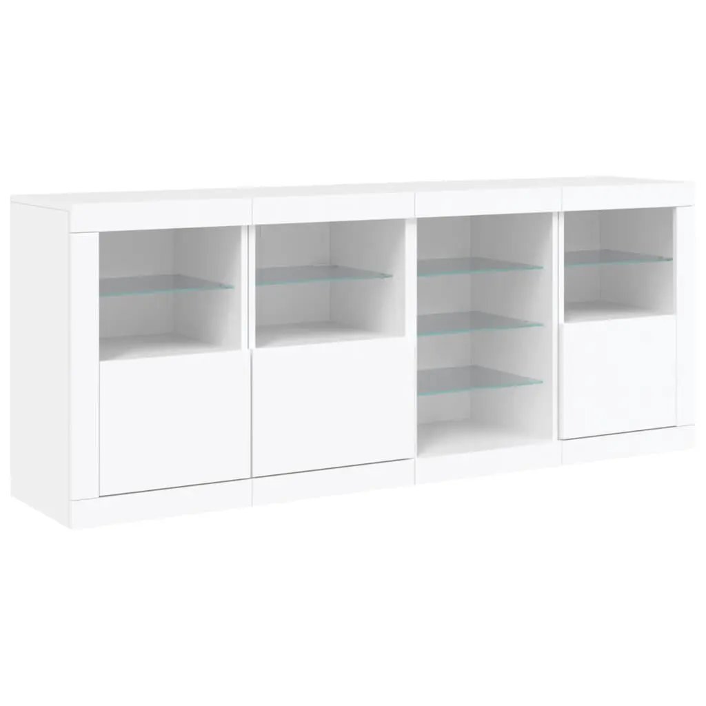 vidaXL vidaXL Sideboard with LED Lights White 164x37x67 cm - Sideboard