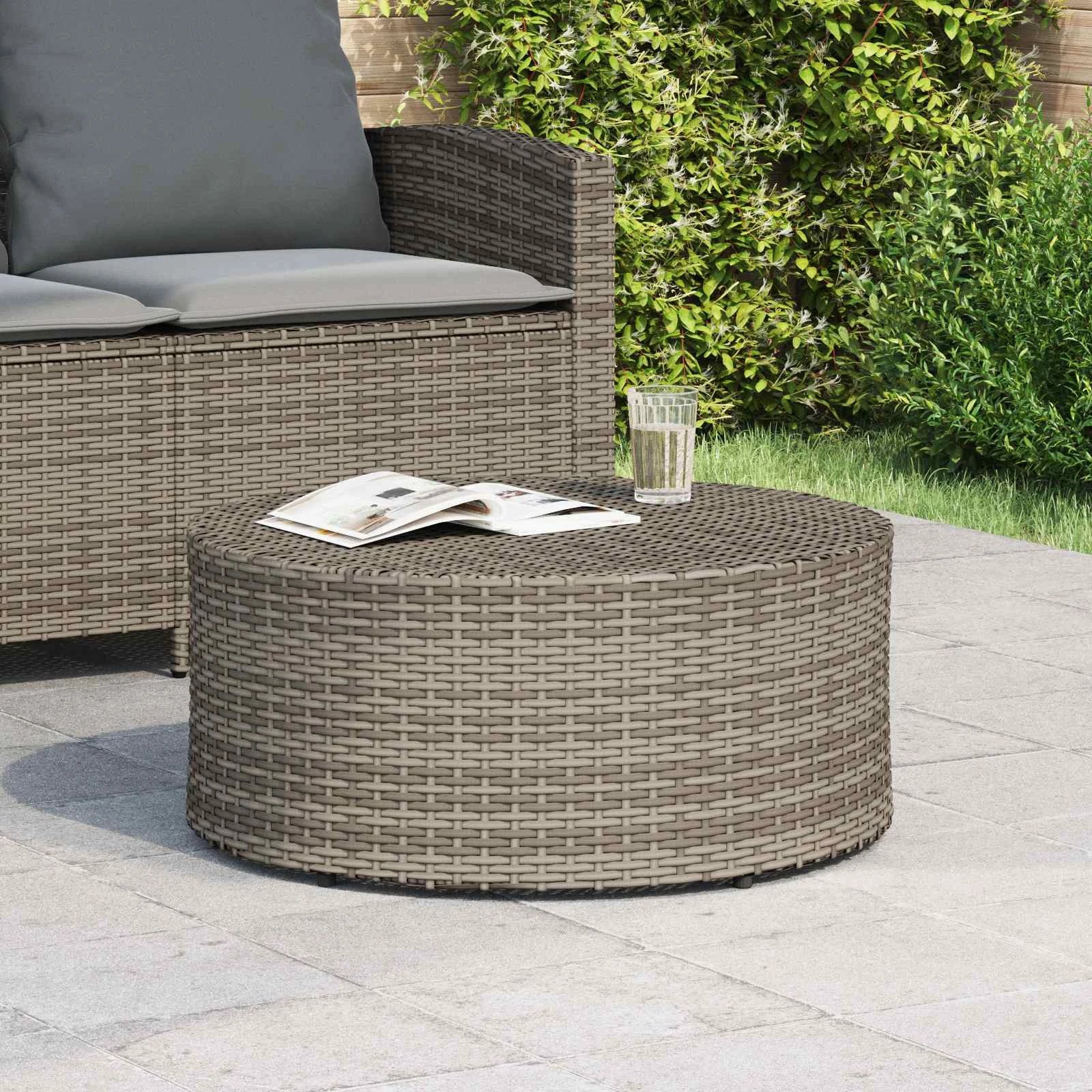 vidaXL vidaXL Outdoor Coffee Table Ø68x30cm PolyRattan - Coffee Table