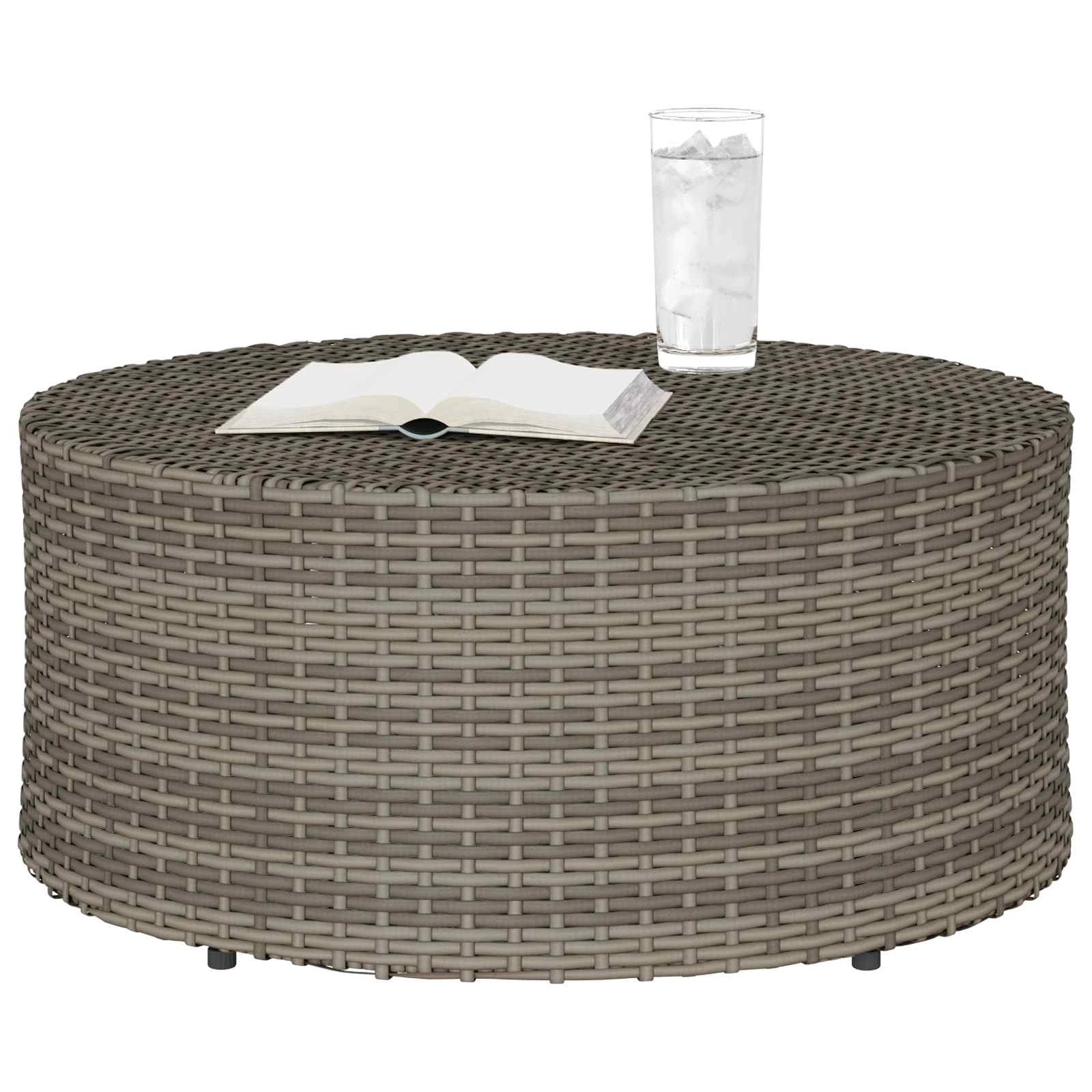 vidaXL vidaXL Outdoor Coffee Table Ø68x30cm PolyRattan - Coffee Table