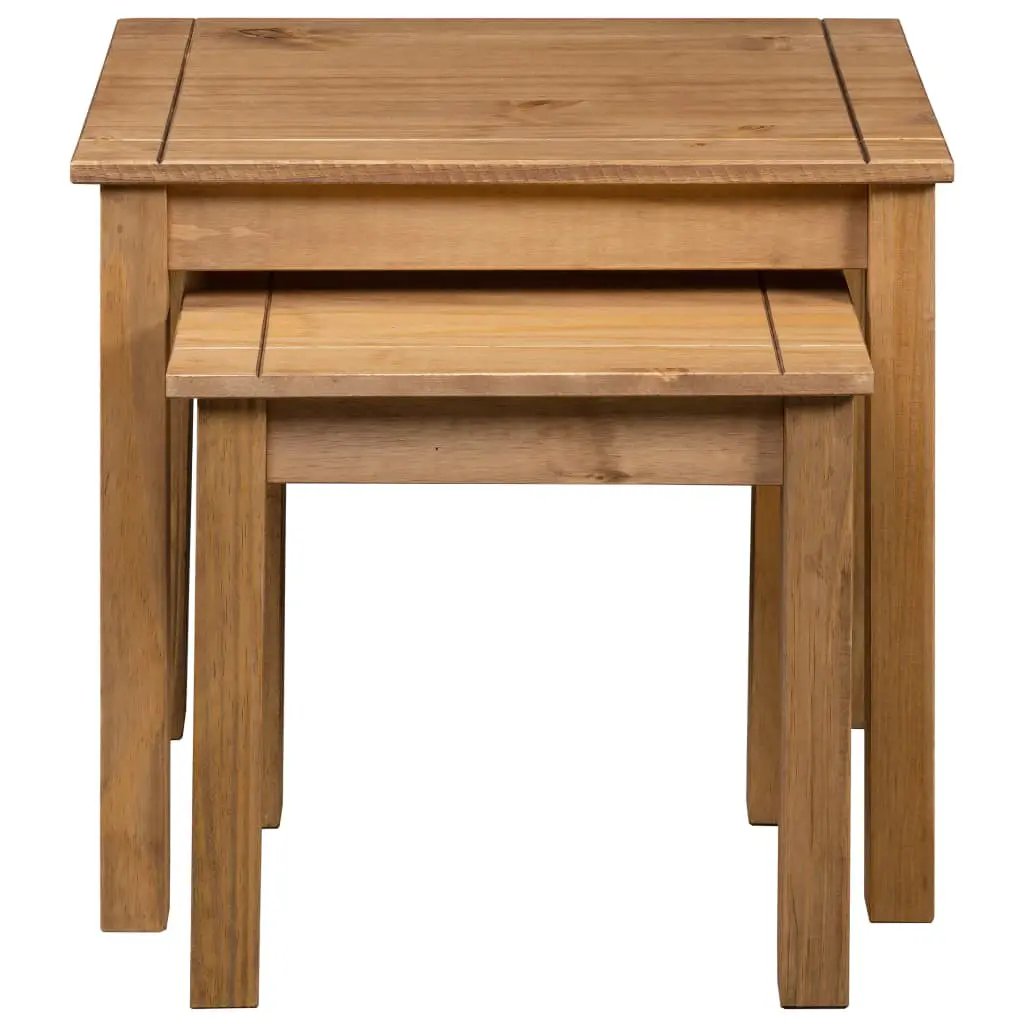 vidaXL vidaXL Nesting Tables 2 pcs Solid Pine Wood Panama Range - Nest of Tables