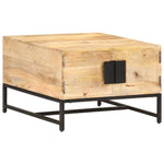 vidaXL VidaXL Coffee Table 67x67x45 cm Solid Mango Wood Rustic Finish For Living Room Decor - Coffee Table